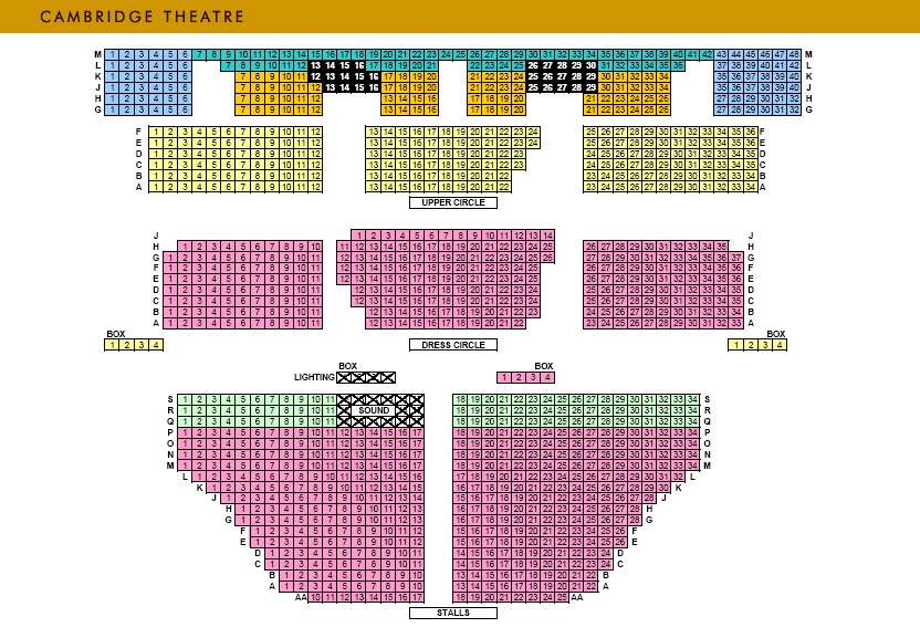Cambridge Theater London Seating Chart