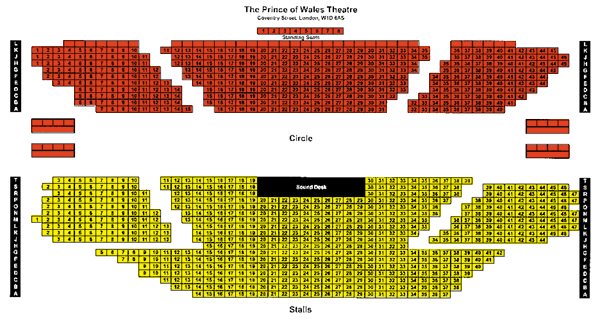 Prince Of Wales Theatre Seating Chart